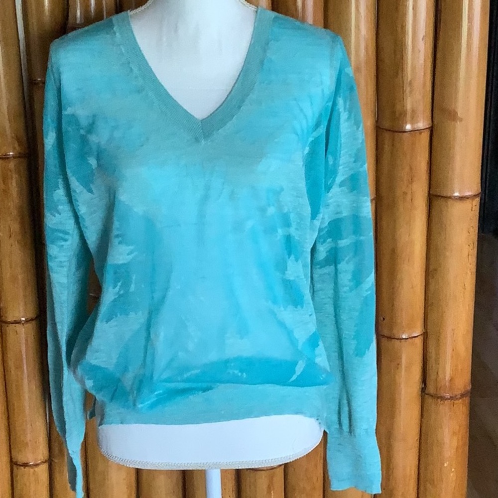 - Juicy Couture blue palm pattern sweater
